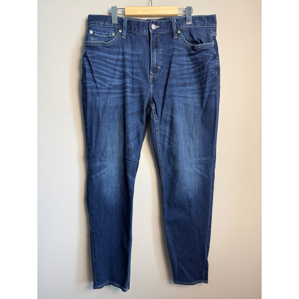 Banana Republic Athletic Fit Travel Jean Mid Blue Wash Denim Mens 36x32 Gorpcore
